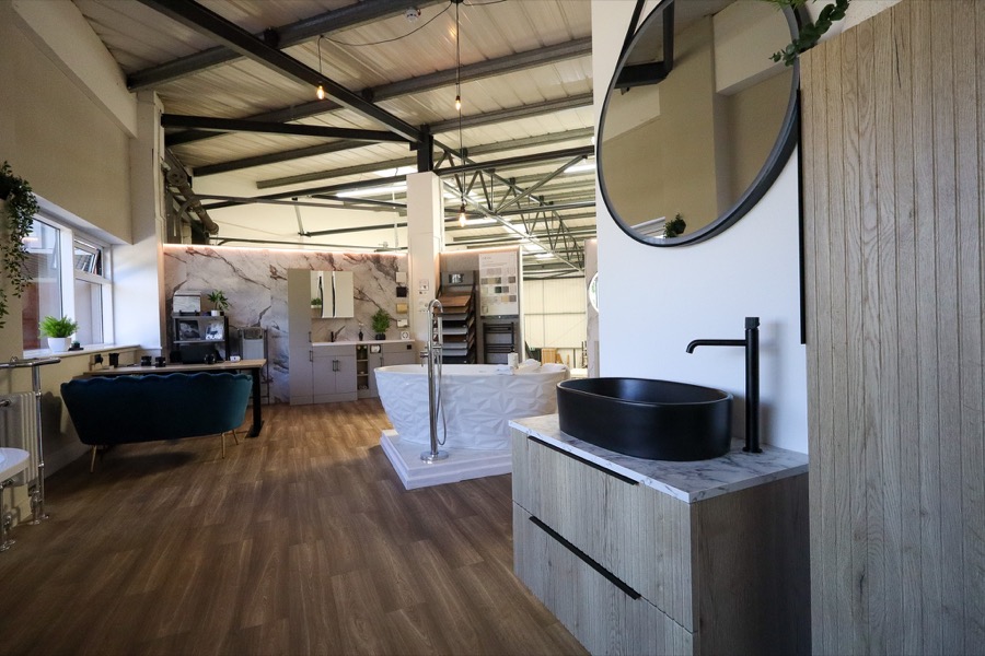 Showroom floor view inside JTS Plumbing and Heating Supplies Ltd