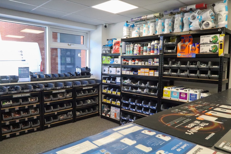 View across the JTS trade counter stock and service area